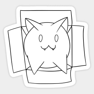 Cat in a box. Sticker